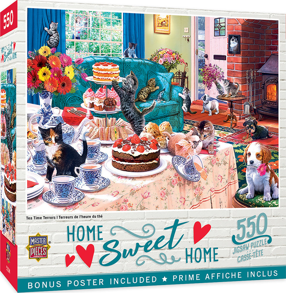 Masterpieces Puzzle Home Sweet Home Tea Time Terrors Puzzle 550 pieces