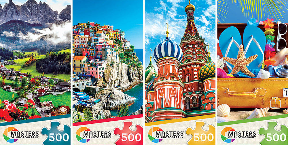 Masterpieces Puzzle Masters of Photography 4 Pack Assortment Puzzle 500 pieces (4 in the Assortment)