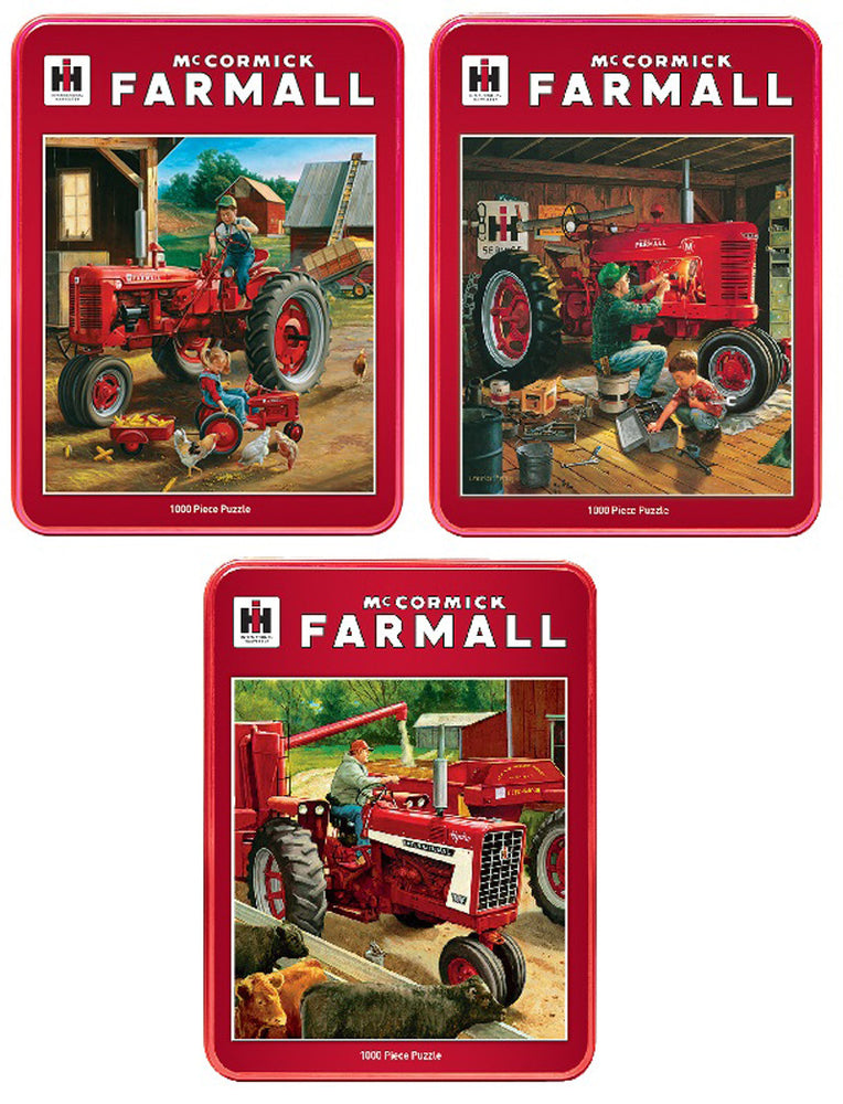Masterpieces Puzzle 4 Pack McCormick Farmall Tin Box Puzzle Assortment 1000 pieces (4 in the Assortment)