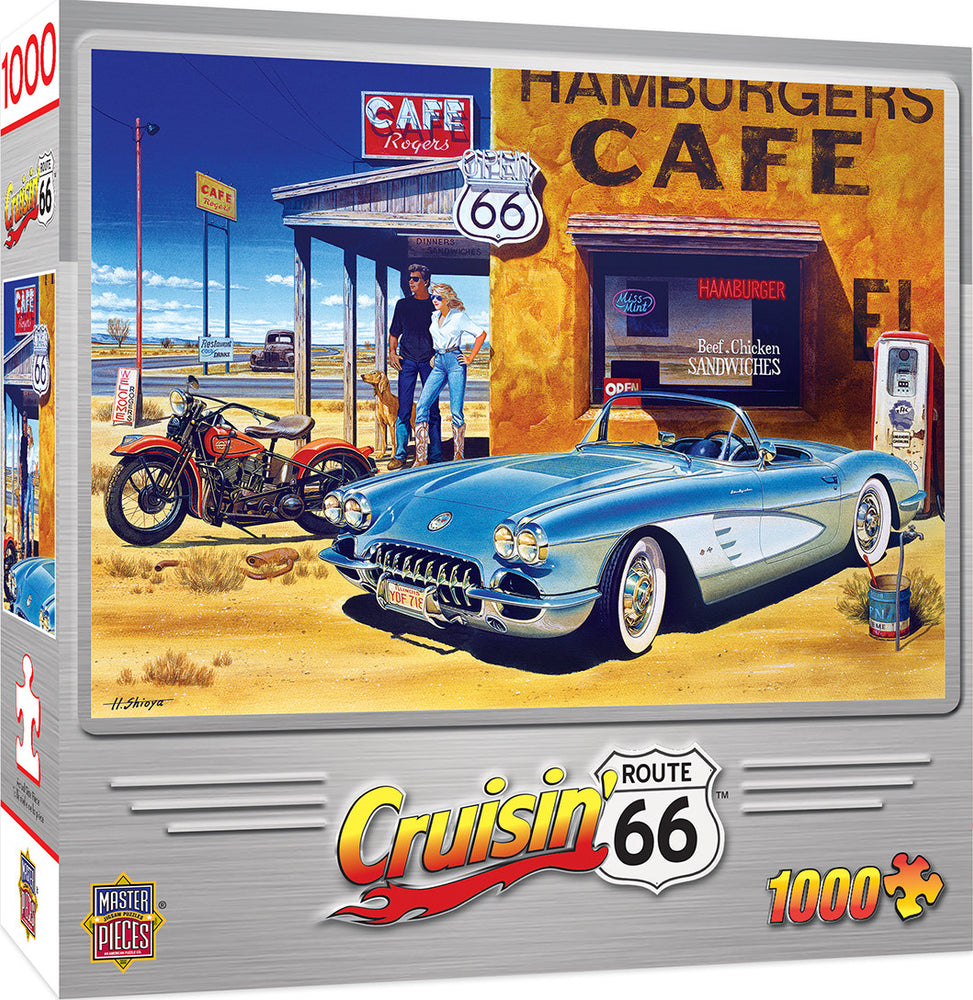 Masterpieces Puzzle Cruisin Route 66 Cafe Puzzle 1000 pieces