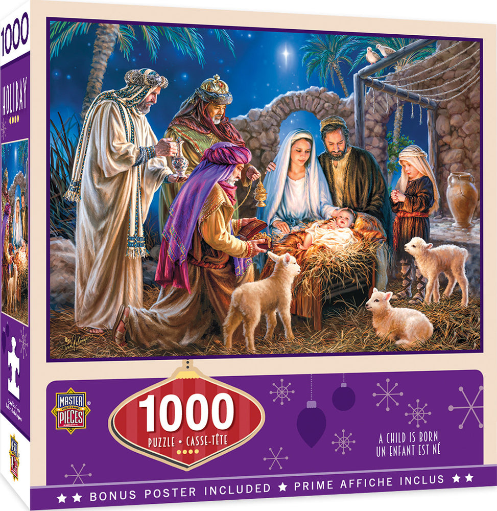 Masterpieces Puzzle Holiday A Child is Born Puzzle 1000 pieces