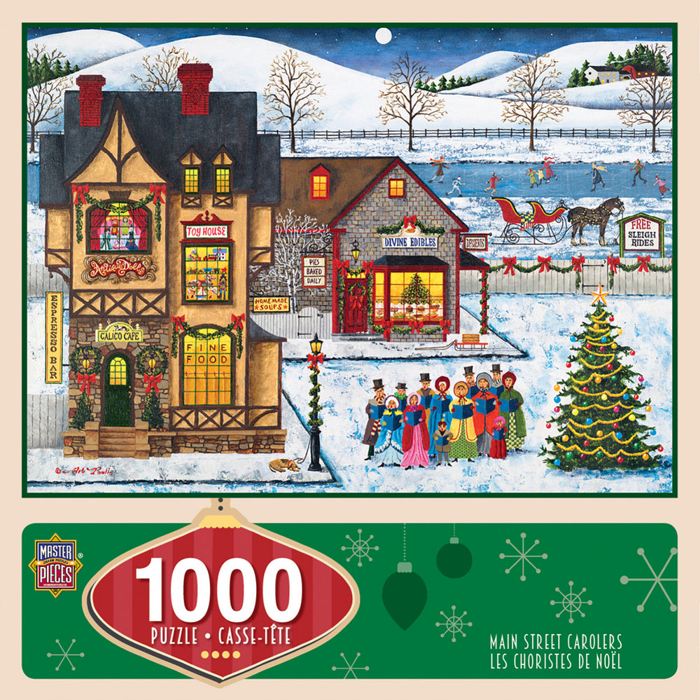Masterpieces Puzzle Holiday Main Street Carolers Puzzle 1000 pieces