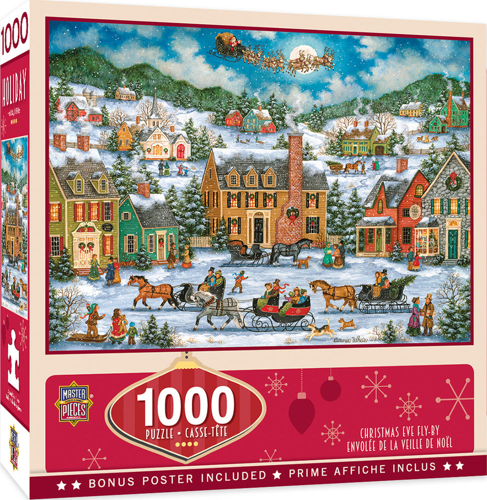 Masterpieces Puzzle Holiday Christmas Eve Fly By Puzzle 1000 pieces