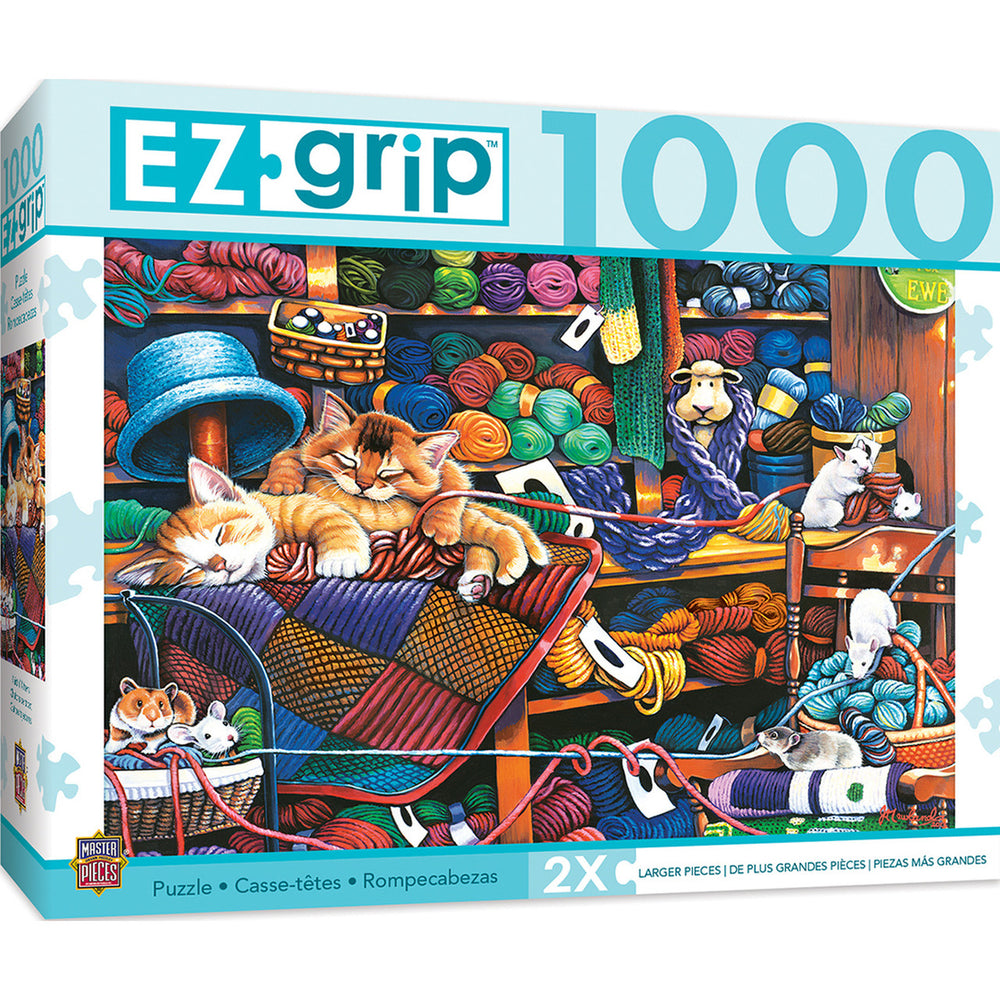 Masterpieces Puzzle EZ Grip Knittin Kittens Puzzle 1000 pieces