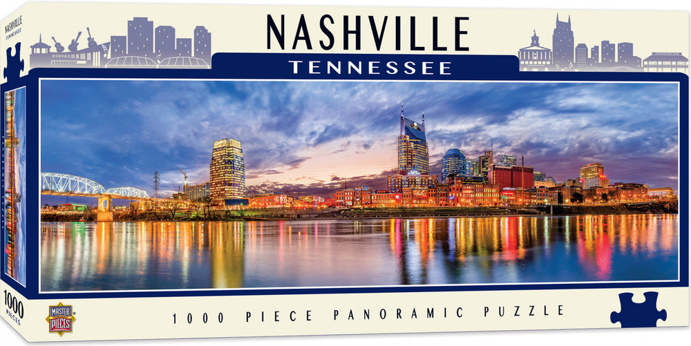 Masterpieces Puzzle City Panoramic Nashville Tennessee Puzzle 1000 pieces