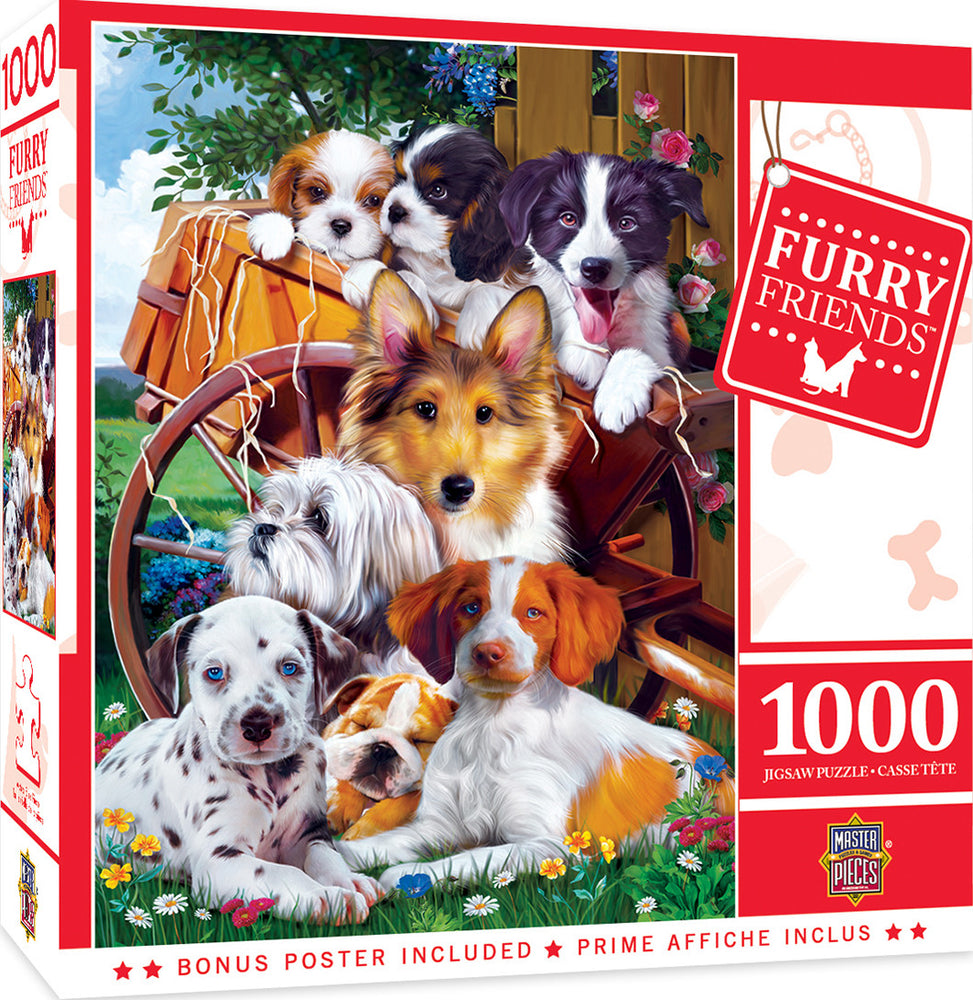 Masterpieces Puzzle Furry Friends Ready for Work Puzzle 1000 pieces