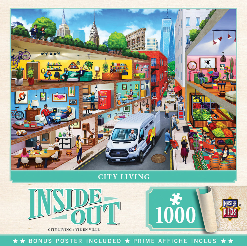 Masterpieces Puzzle Inside Out City Living Puzzle 1000 pieces