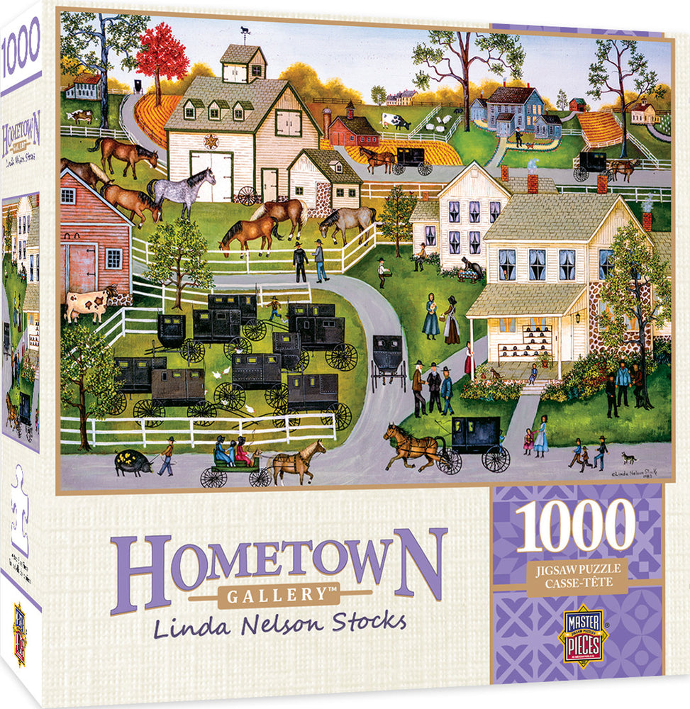 Masterpieces Puzzle Hometown Gallery Sunday Meeting Puzzle 1000 pieces