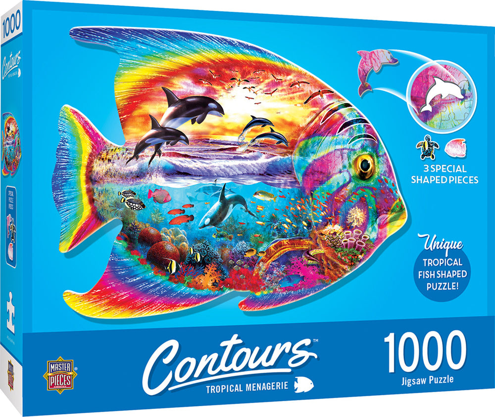 Masterpieces Puzzle Contours Shaped Tropical Fish Shape Puzzle 1000 pieces