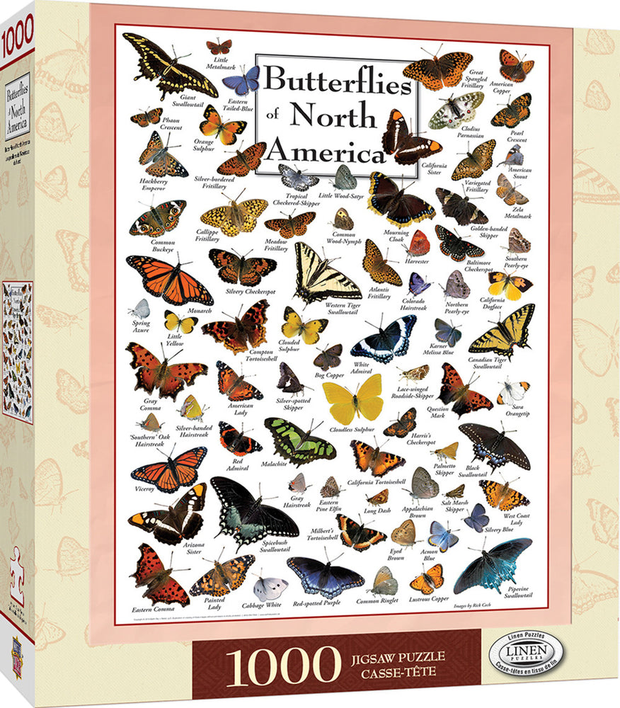 Masterpieces Puzzle Poster Art Butterflies of North America Puzzle 1000 pieces