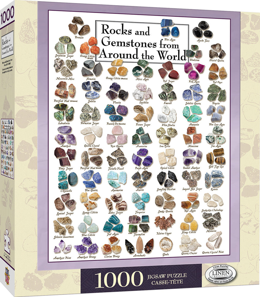 Masterpieces Puzzle Poster Art Rocks & Gemstones from Around the World Puzzle 1000 pieces