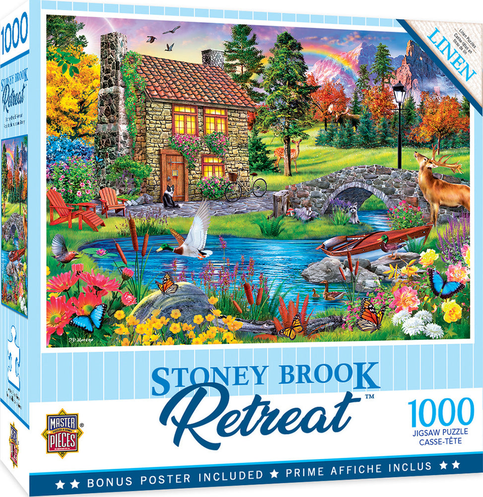 Masterpieces Puzzle Retreat Stoney Brook Cottage Puzzle 1000 pieces