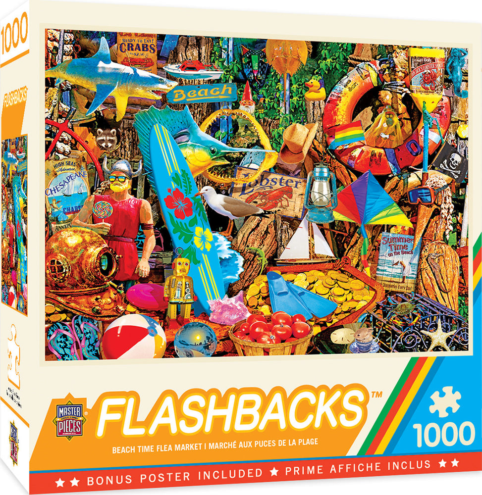 Masterpieces Puzzle Flashbacks Beach Time Flea Market Puzzle 1000 pieces