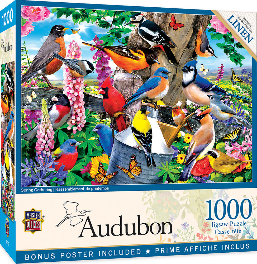Masterpieces Puzzle Audubon Spring Gathering Puzzle 1000 pieces