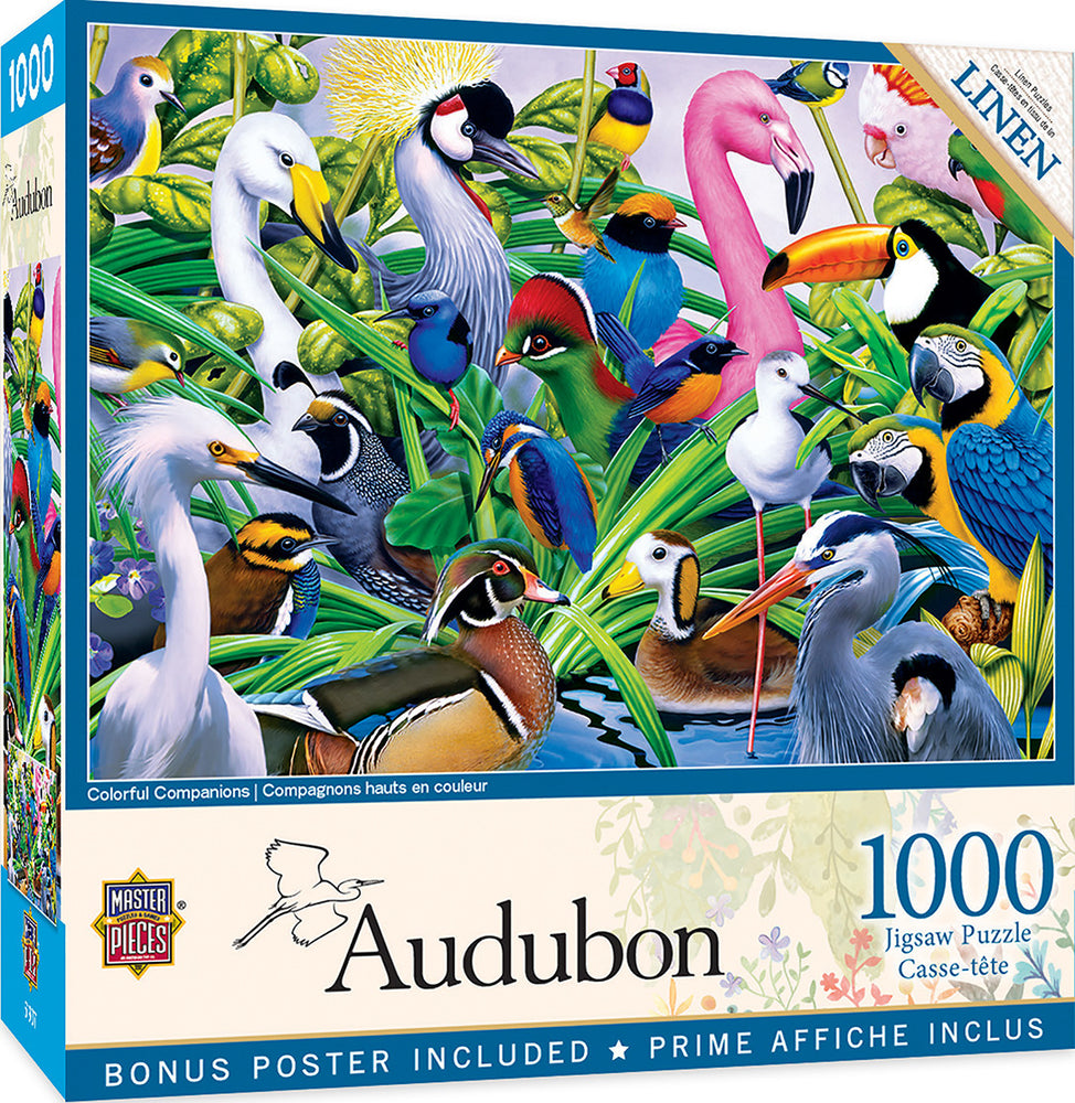 Masterpieces Puzzle Audubon Colorful Companions Puzzle 1000 pieces