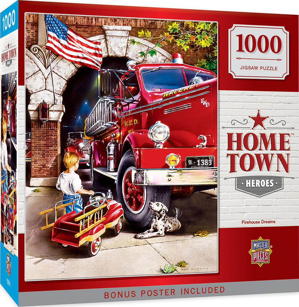 Masterpieces Puzzle Hometown Heroes Firehouse Dreams Puzzle 1000 pieces