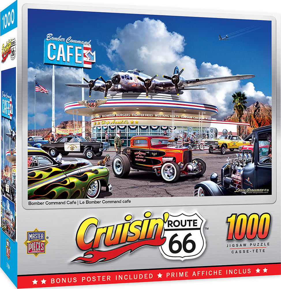 Masterpieces Puzzle Cruisin Bomber Command Cafe Puzzle 1000 pieces