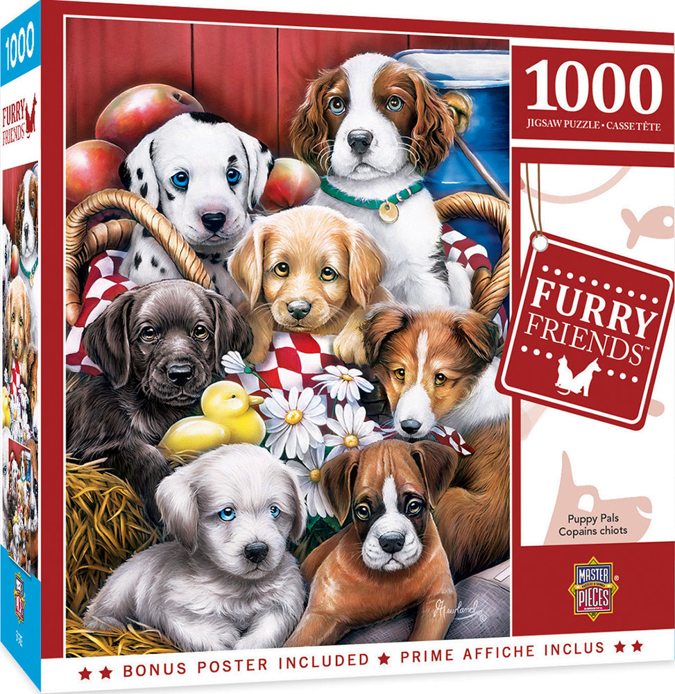 Masterpieces Puzzle Furry Friends Puppy Pals  Puzzle 1000 pieces