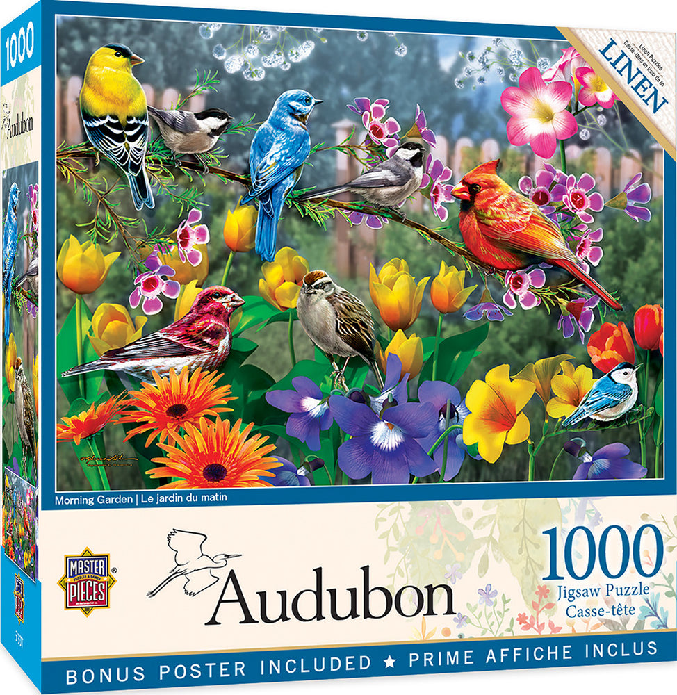 Masterpieces Puzzle Audubon Morning Garden Puzzle 1000 pieces