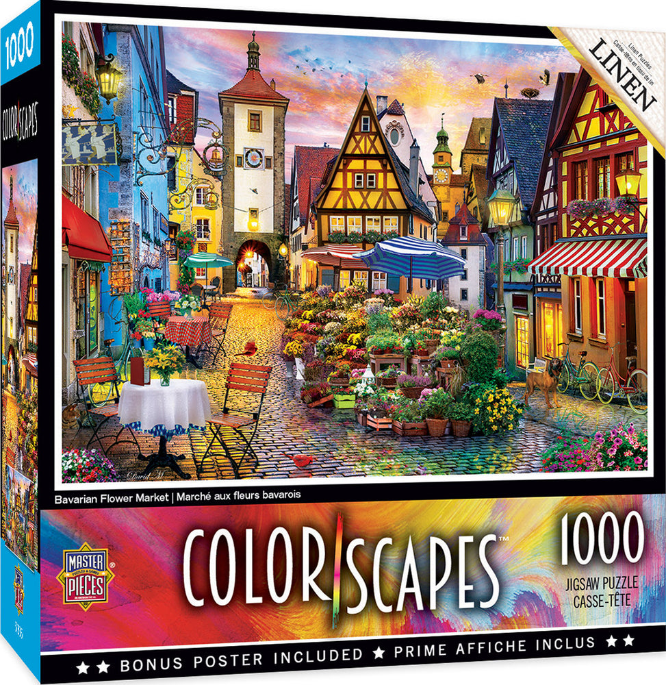 Masterpieces Puzzle Colorscapes Bavarian Flower Market Puzzle 1000 pieces