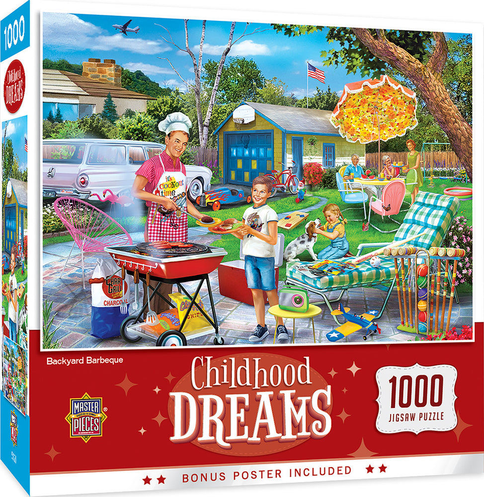 Masterpieces Puzzle Childhood Dreams Backyard Barbeque Puzzle 1000 pieces