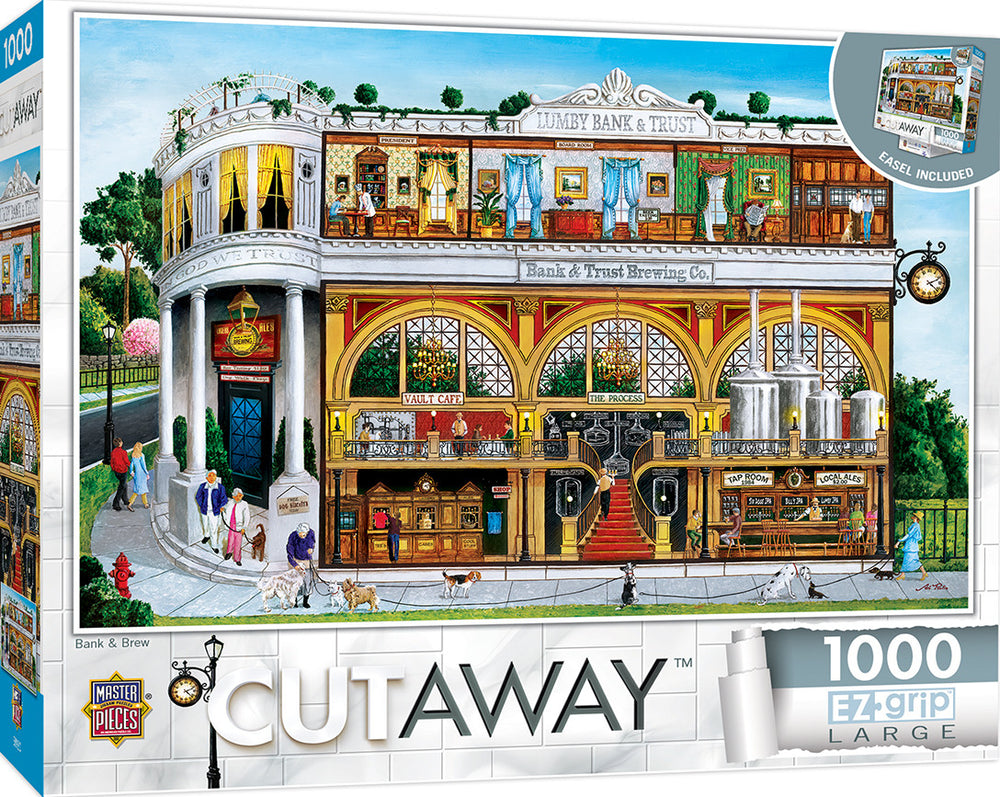 Masterpieces Puzzle EZ Grip Cut Away Bank & Brew Puzzle 1000 pieces
