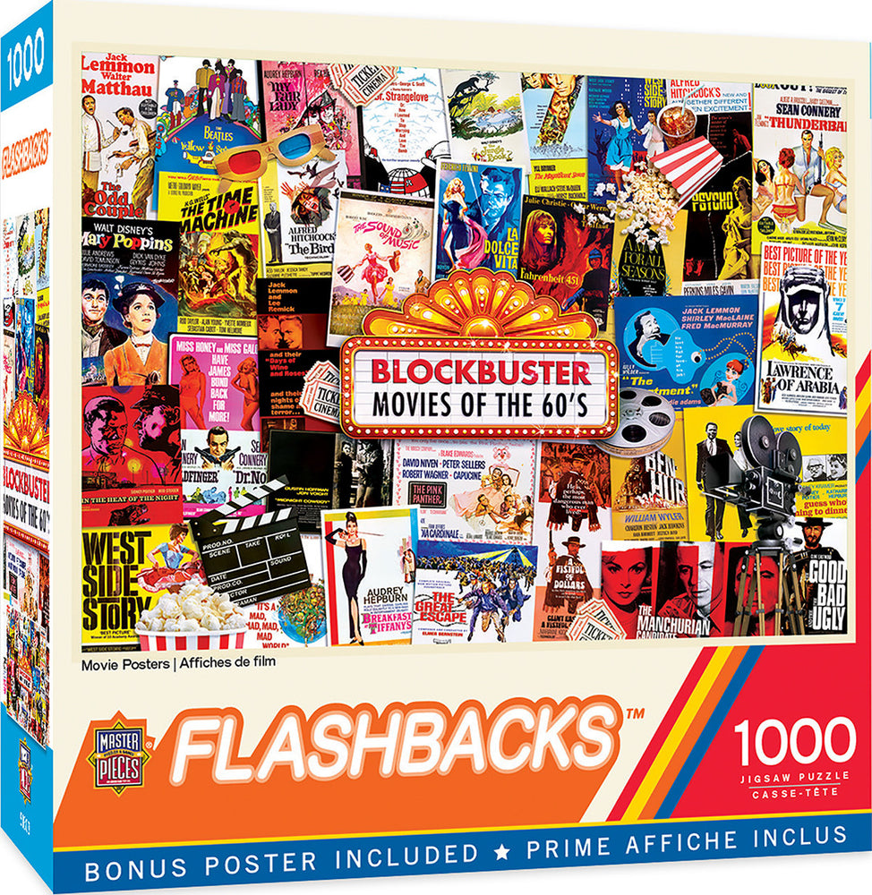 Masterpieces Puzzle Flashbacks Movie Posters Puzzle 1000 pieces
