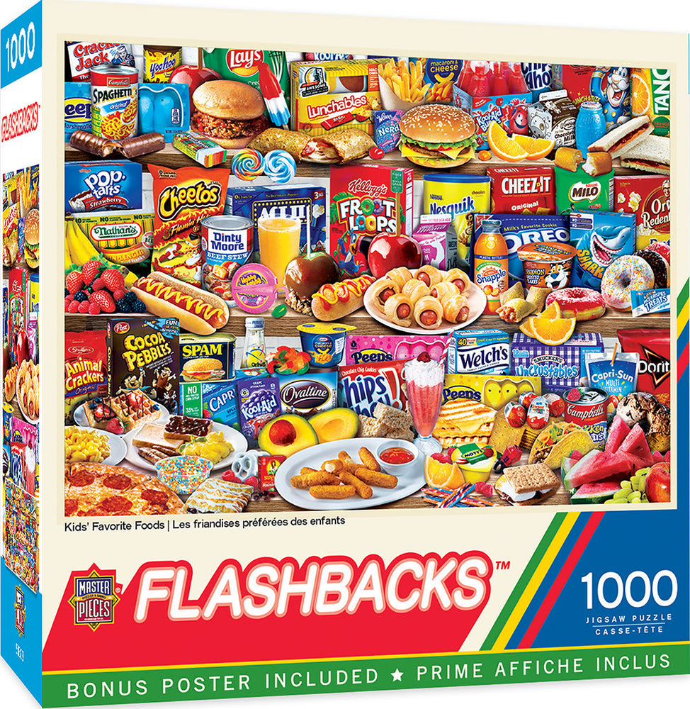 Masterpieces Puzzle Flashbacks Kids Favorite Foods Puzzle 1000 pieces