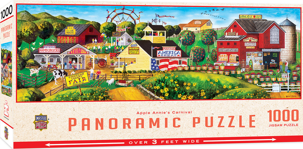 Masterpieces Puzzle Artist Panoramics Apple Annies Carnival Puzzle 1000 pieces