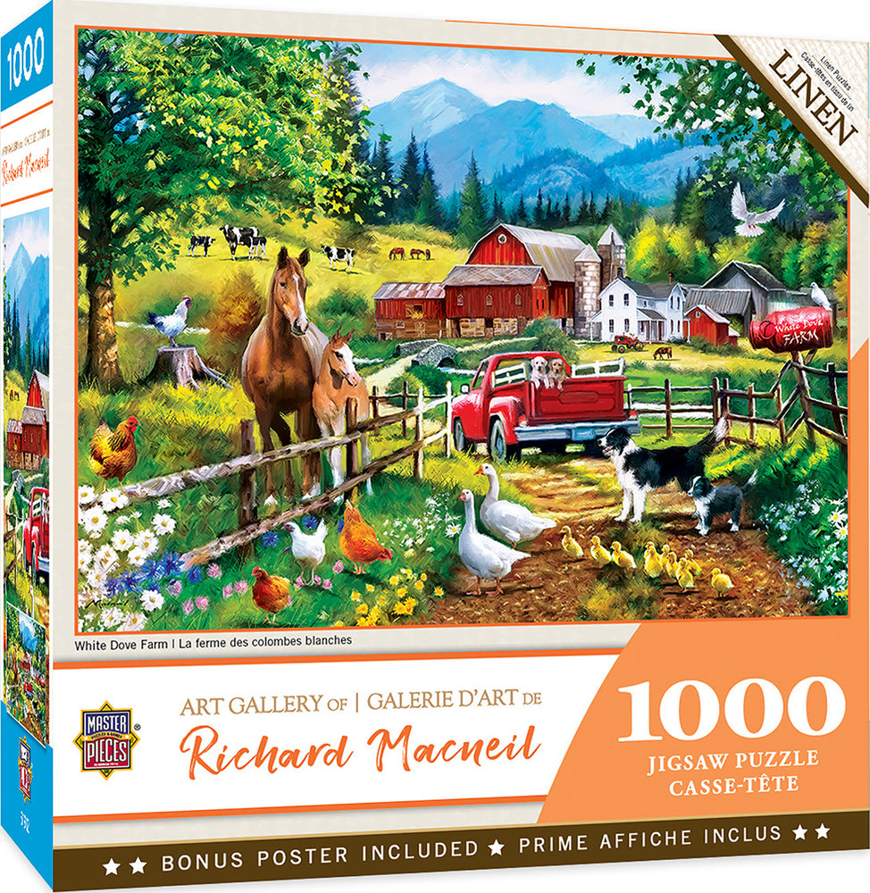 Masterpieces Puzzle Art Gallery White Dove Farm Puzzle 1000 pieces