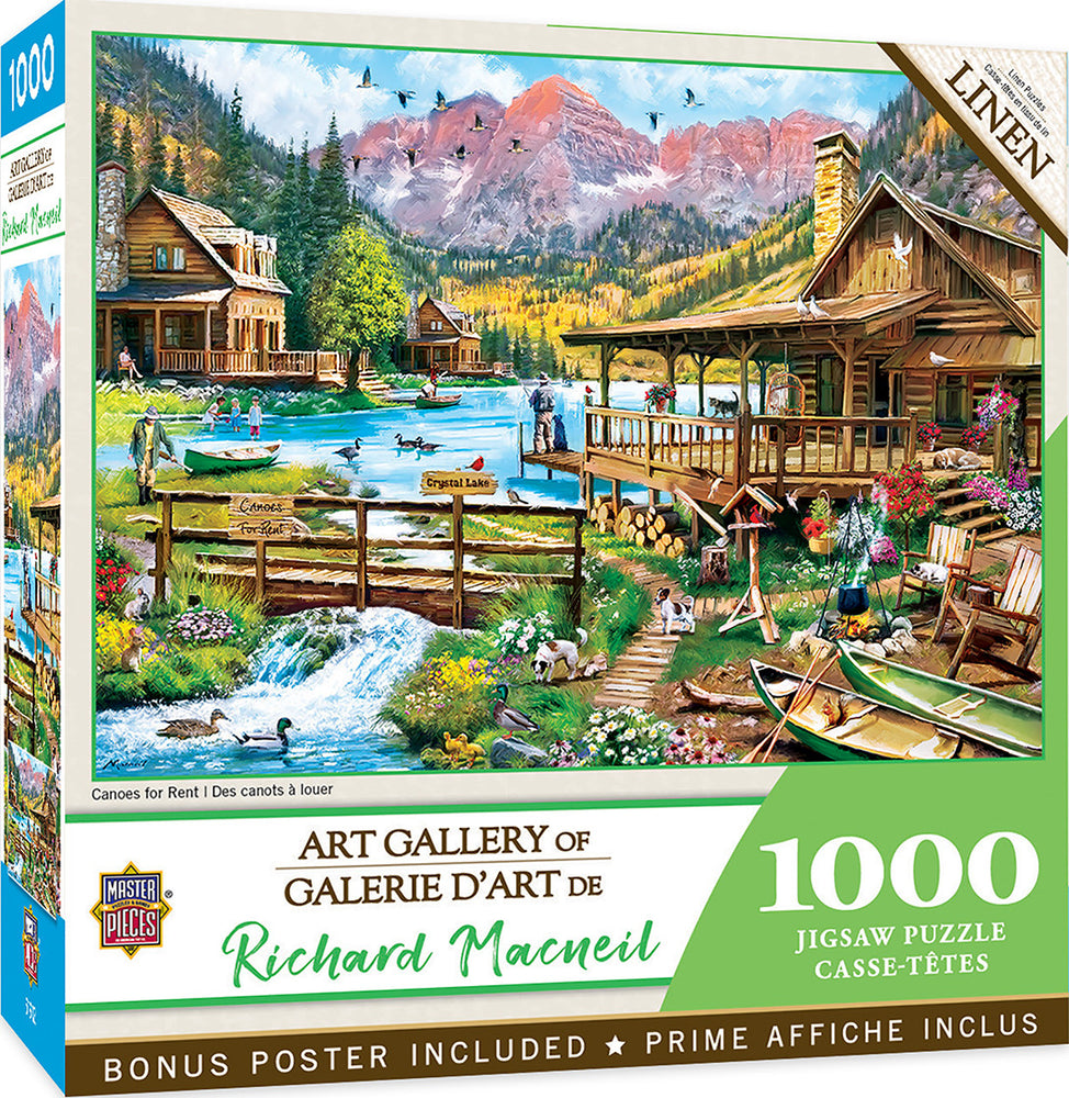 Masterpieces Puzzle Art Gallery Canoes for Rent Puzzle 1000 pieces