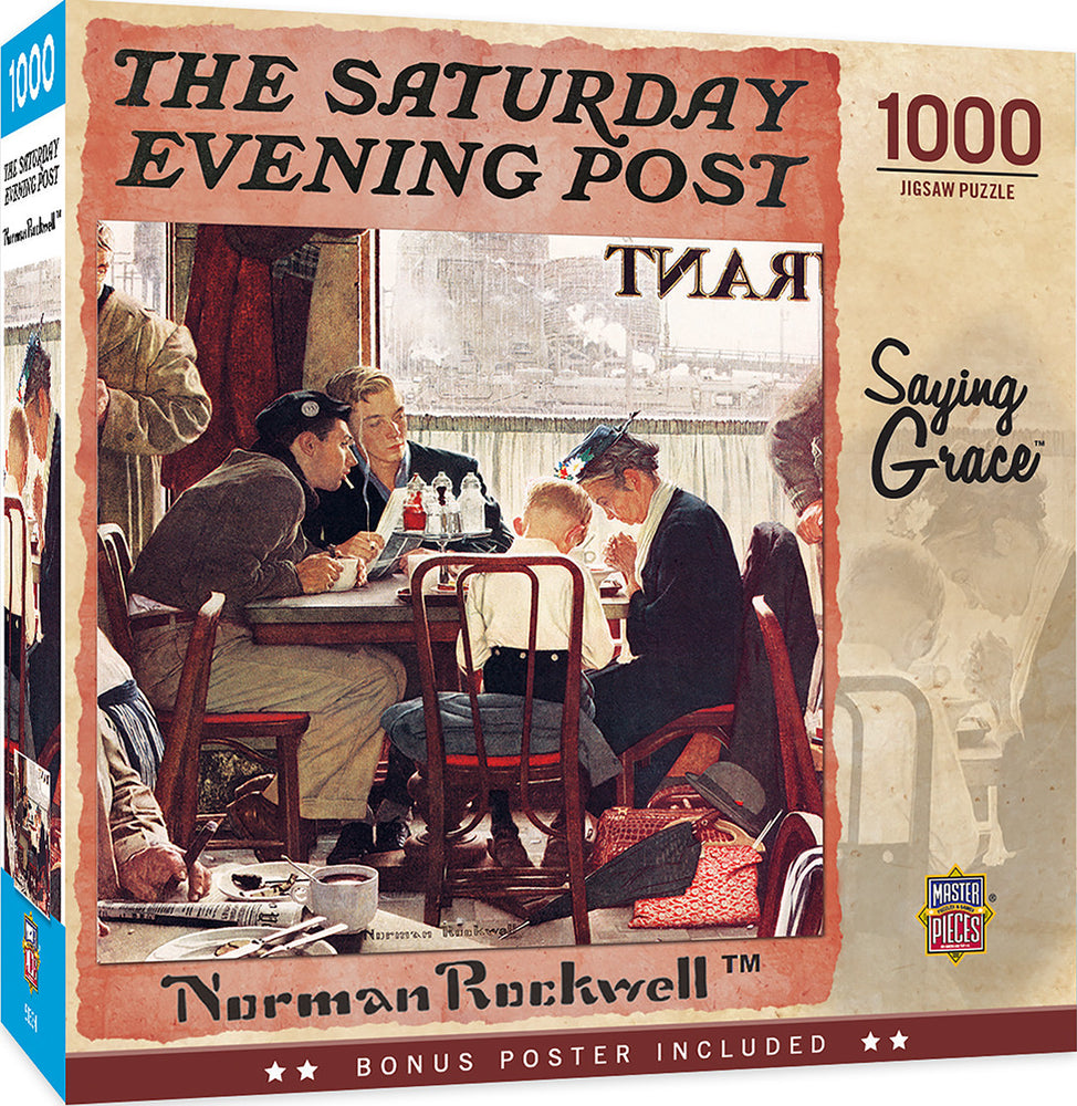 Masterpieces Puzzle Saturday Evening Post Saying Grace Puzzle 1000 pieces