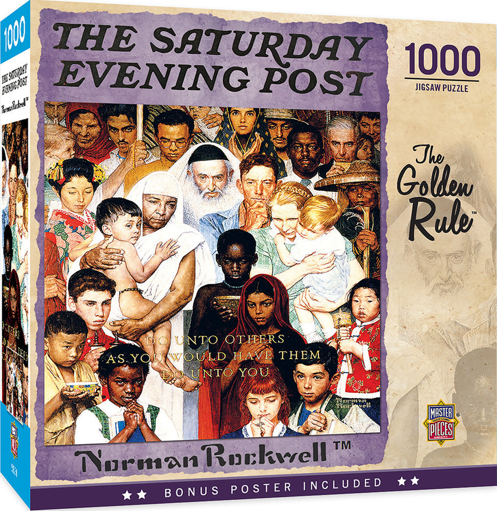 Masterpieces Puzzle Saturday Evening Post The Golden Rule Puzzle 1000 pieces