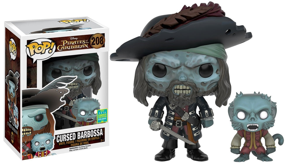 Cursed Barbossa (2016 Summer Convention) #208 Pirates of the Caribbean Pop! Vinyl