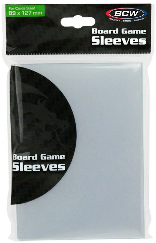 BCW Board Game Sleeves Double Size Clear (89mm x 127mm) (50 Sleeves Per Pack)