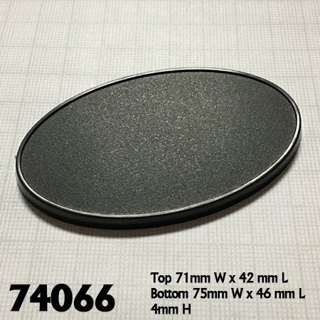 Reaper Miniatures - 75x46mm Oval Gaming Base (10)