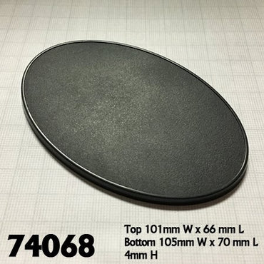 Reaper miniatures - 105mm x 70mm Oval Gaming Base (4)
