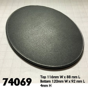 Reaper 120mm x 92mm Oval Gaming Base