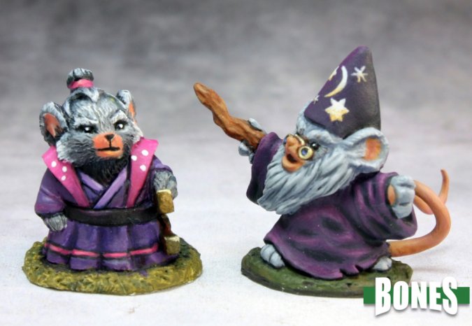 Reaper Bones Mousling Sorcerer and Samurai