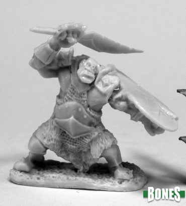 Reaper Bones Orc Slicer (Scimitar & Shield)