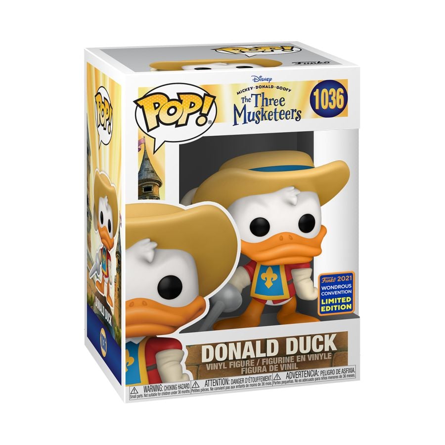 Donald Duck (Special Edition 2021 Wonderous Convention Exclusive) #1036 The Three Musketeers Pop! Vinyl