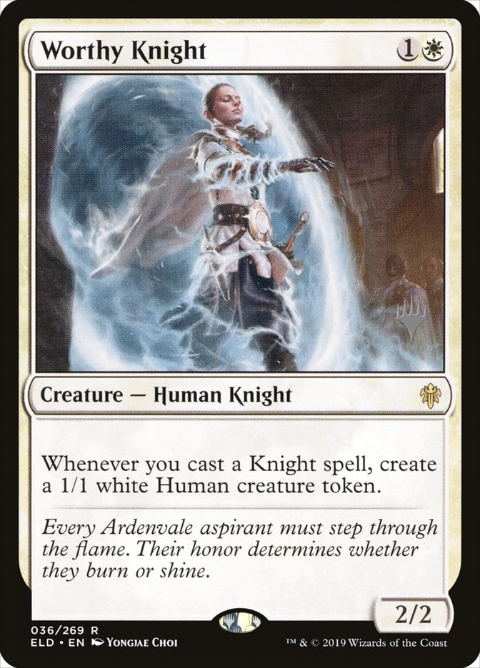 Worthy Knight (Promo Pack) [Throne of Eldraine Promos]