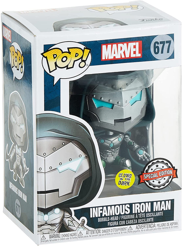 Infamous Iron Man (Glow in the Dark) #677 Marvel US Exclusive Pop! Vinyl