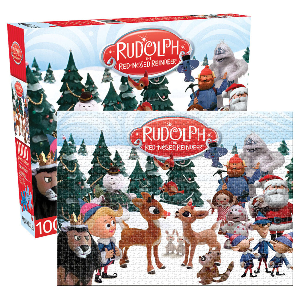 Aquarius Puzzle Rudolph the Red Nosed Reindeer Cast Puzzle 1000 pieces