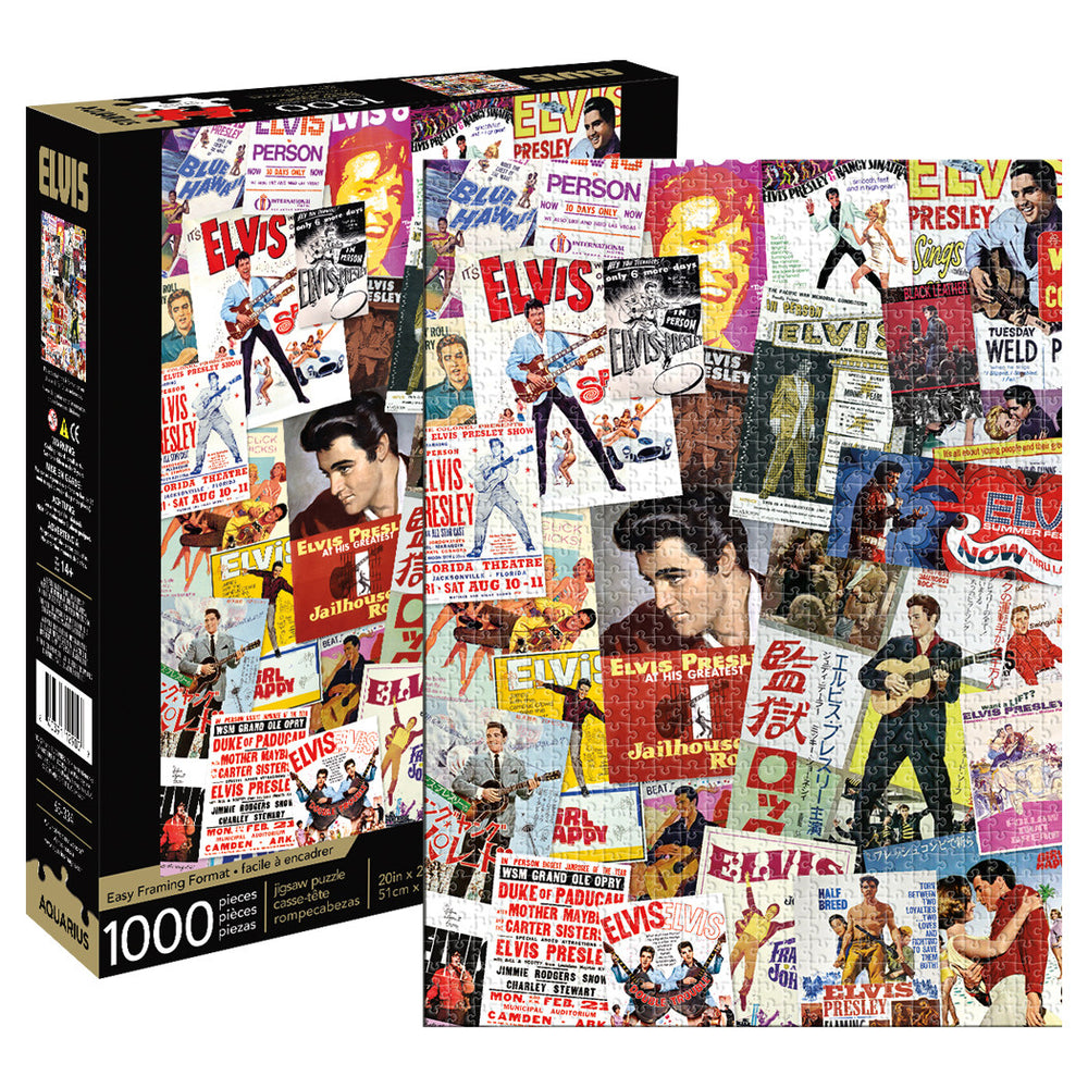 Aquarius Puzzle Elvis Movie Poster Collage Puzzle 1000 pieces