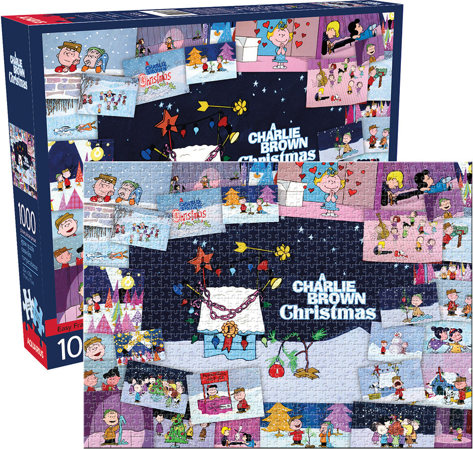 Aquarius Puzzle Peanuts Charlie Brown Collage Christmas Puzzle 1000 pieces