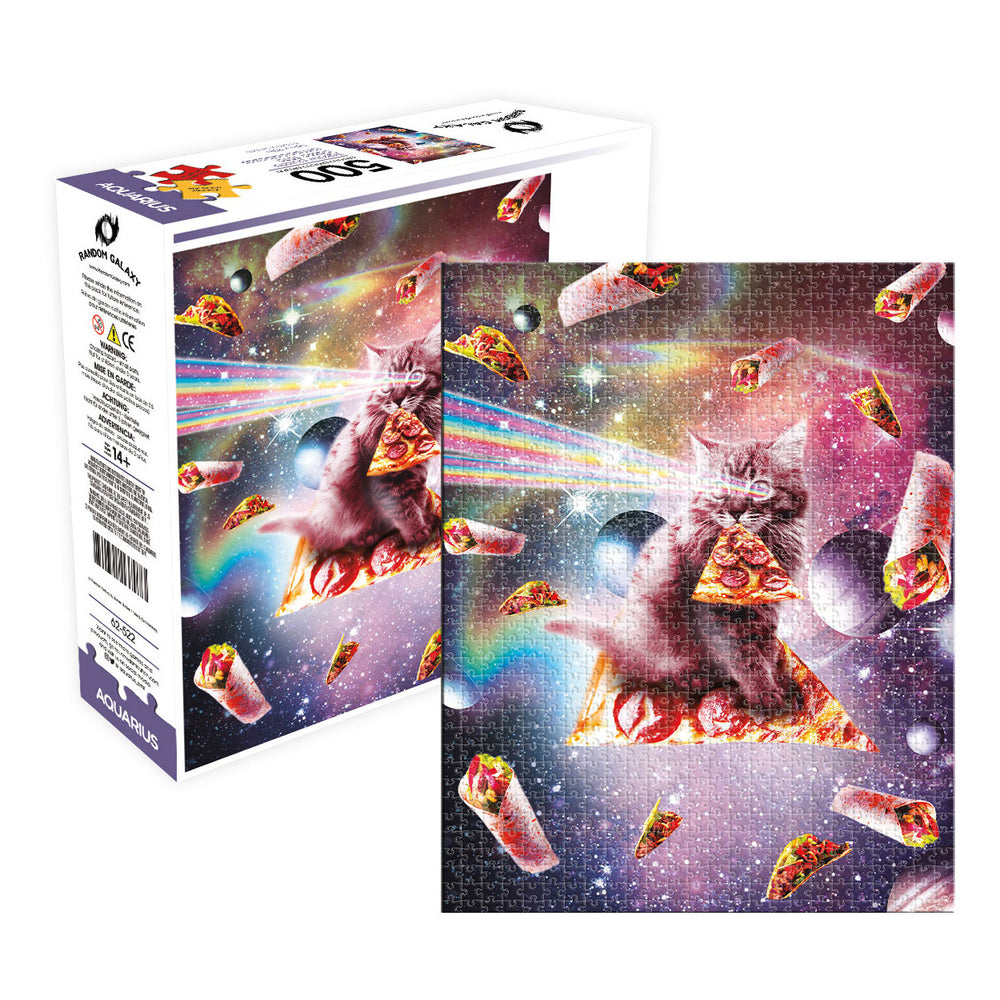 Aquarius Puzzle Random Galaxy Cat Pizza Puzzle 500 pieces