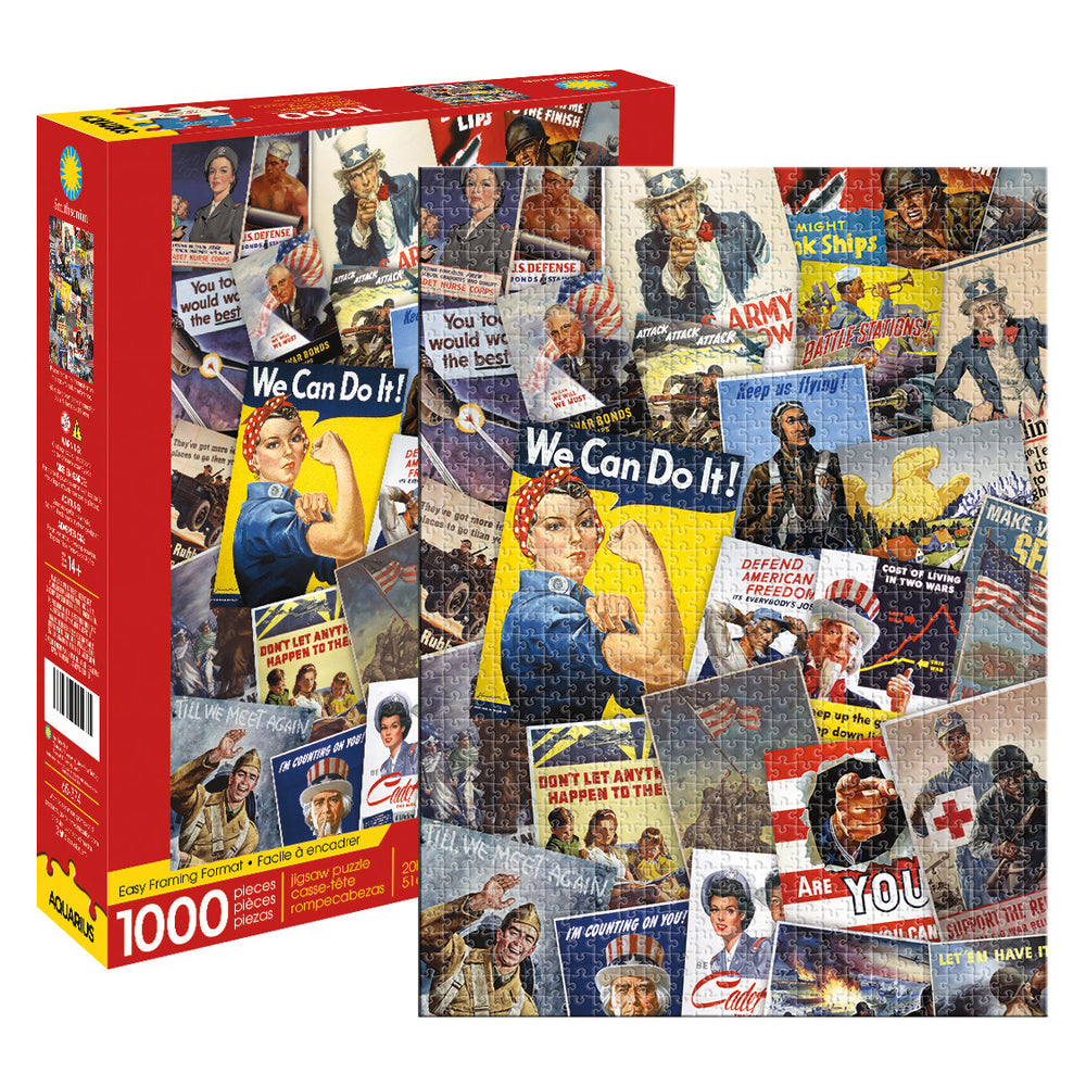 Aquarius Puzzle Smithsonian War Posters Collage Puzzle 1000 pieces
