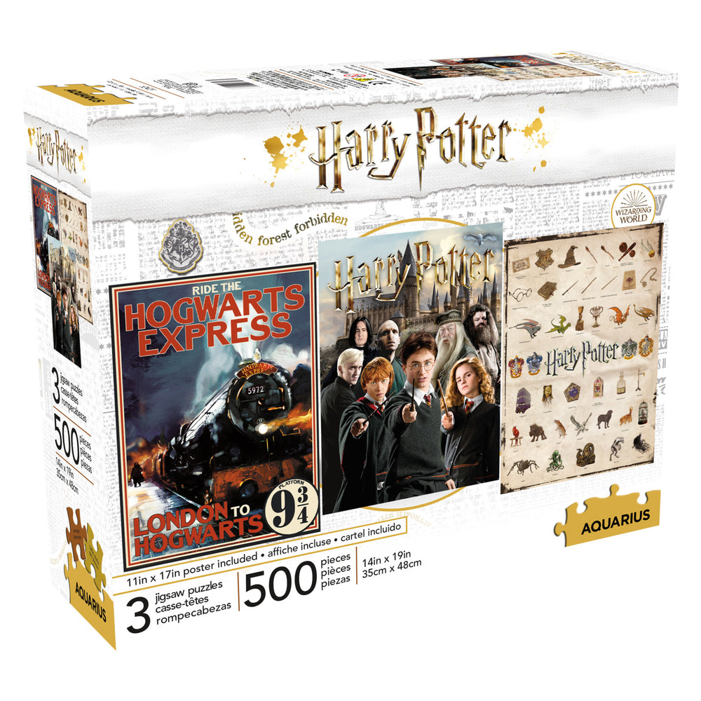 Aquarius Puzzle Harry Potter Puzzle 500 pieces (3 in the Assortment)