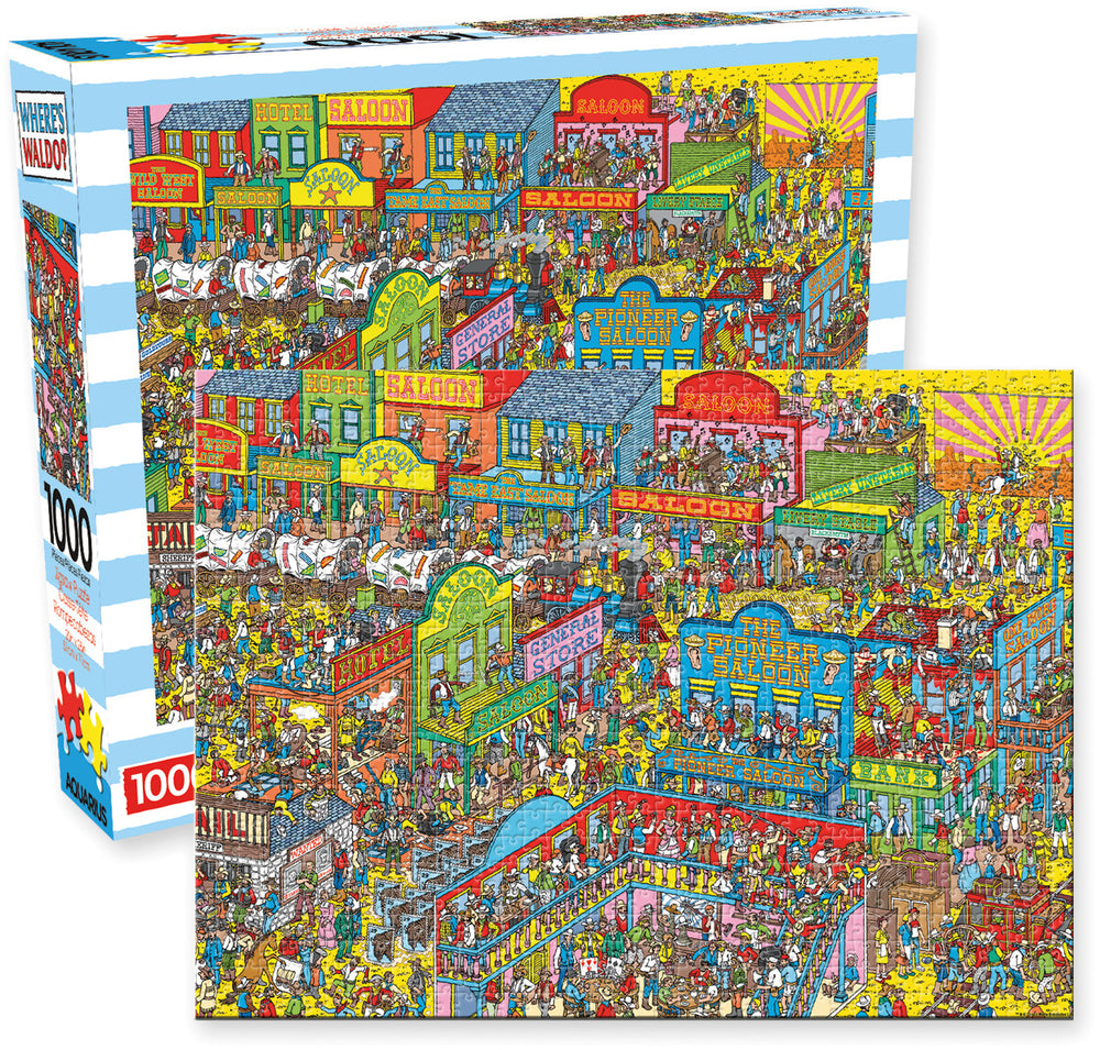 Aquarius Puzzle Wheres Waldo Wild Wild West Puzzle 1000 pieces